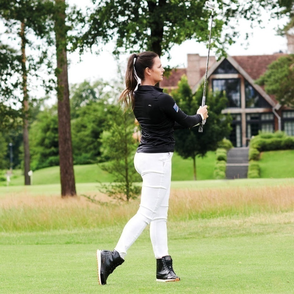 𝅺duca Del Cosma • Lorenza Patent Leather Winter Golf High Top Shoe